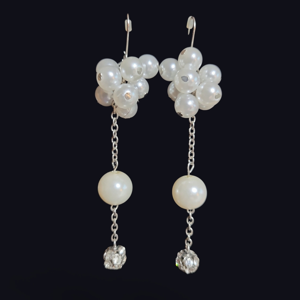 Pearl Drop Earrings-vintage